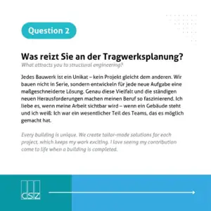 Interview - Karin Friedrich, Projektleiterin für Konstruktiven Ingenieurbau -Question 2