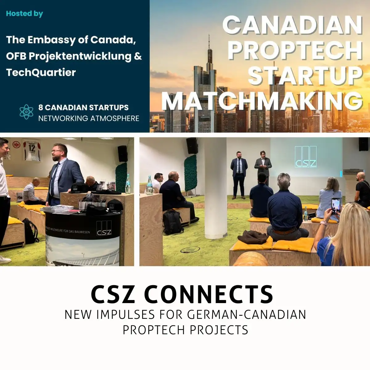 CSZ beim Canadian Proptech Startup Matchmaking in Frankfurt