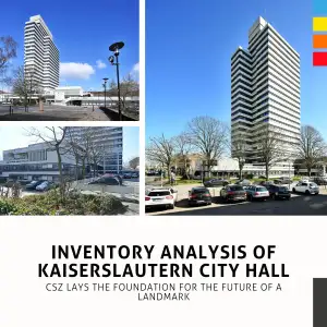 Das Rathaus Kaiserslautern – ein 84 Meter hohes, 1960er-Jahre-Hochhaus und bedeutendes Werk des Architekten Roland Ostertag - Mehrere Perspektive