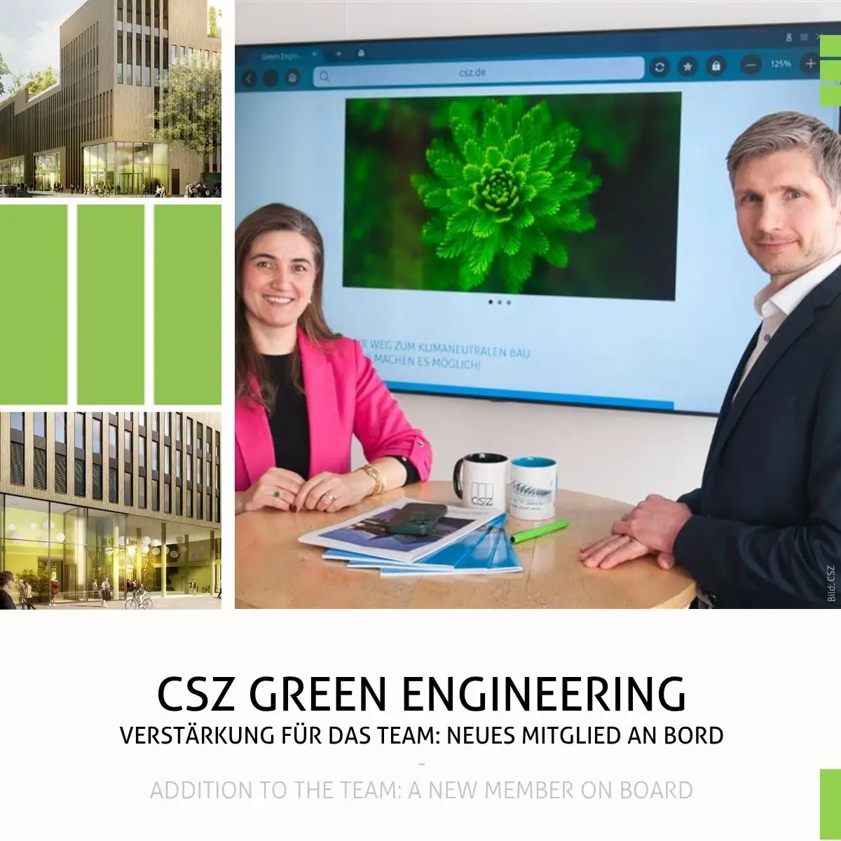 CSZ Green Engineering begrüßt neues Team-Mitgleid.